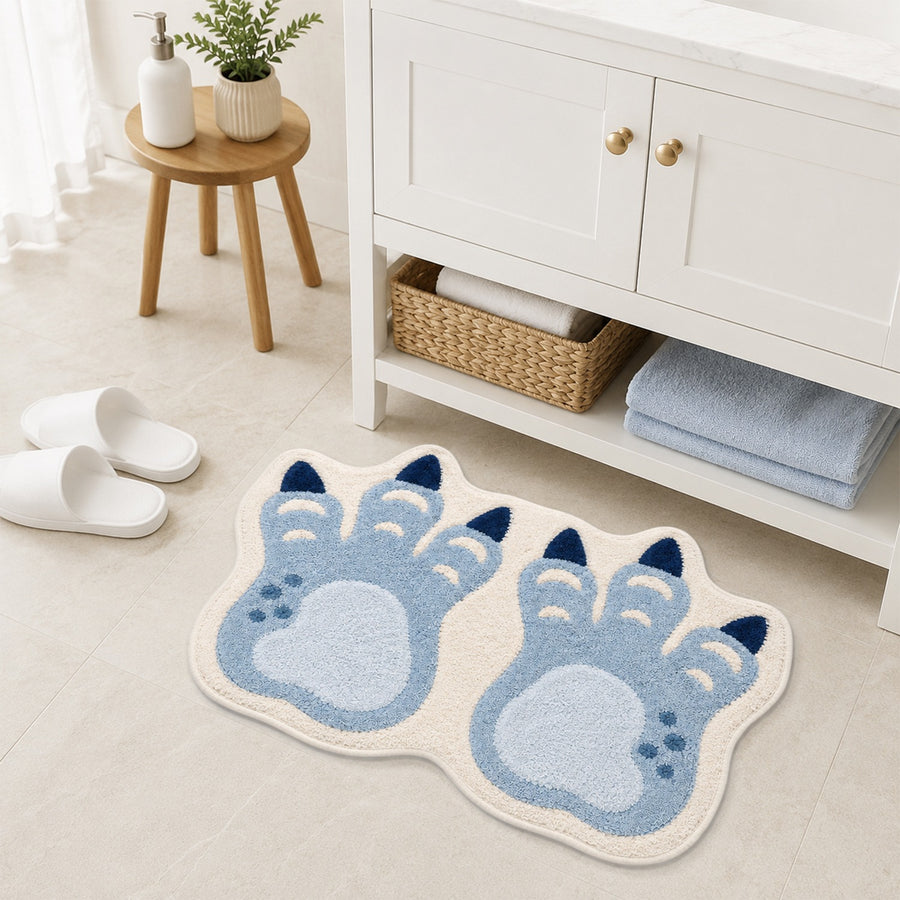 Feblilac Dinosaur Claws Tufted Bath Mat