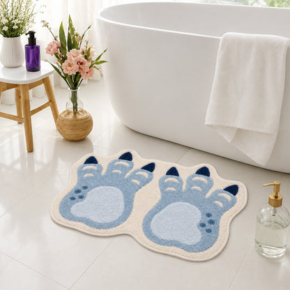 Feblilac Dinosaur Claws Tufted Bath Mat