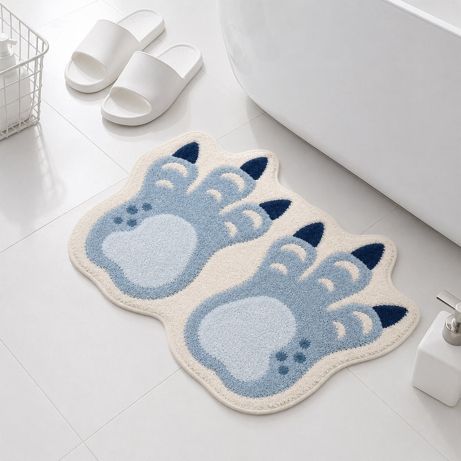 Feblilac Dinosaur Claws Tufted Bath Mat
