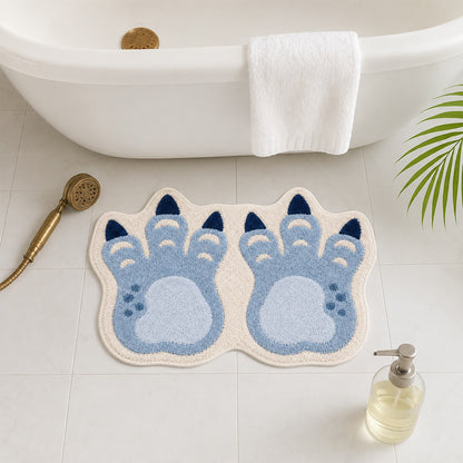 Feblilac Dinosaur Claws Tufted Bath Mat