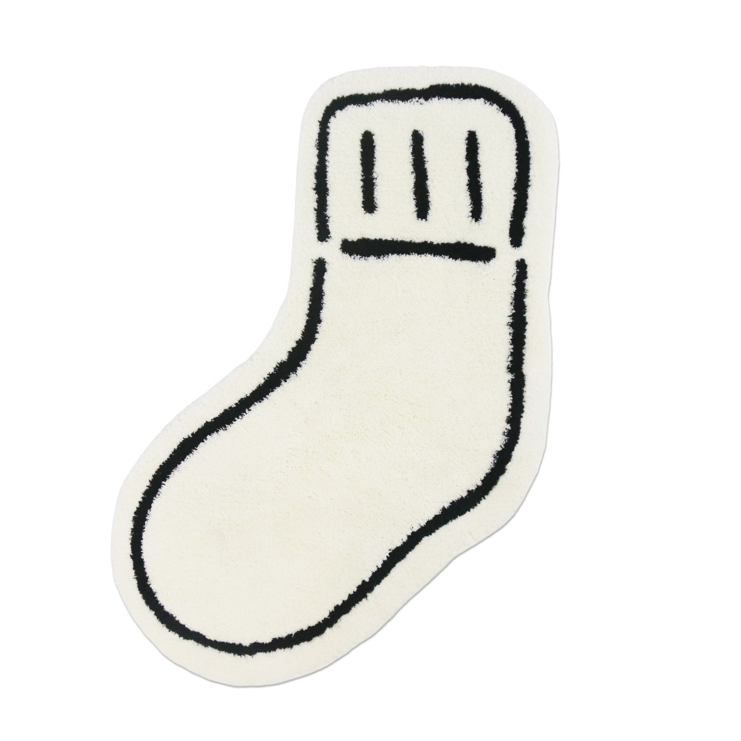 Lovely White Sock Bedroom Mat