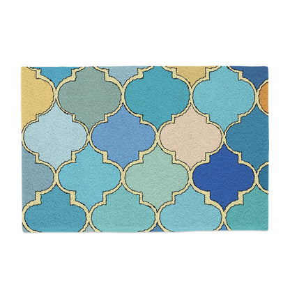 Feblilac Colorful Moroccan Pattern Tufted Bath Mat