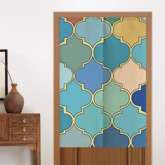 Feblilac Colorful Moroccan Pattern Door Curtain