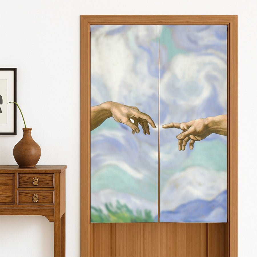 Feblilac Creation of Adam Door Curtain