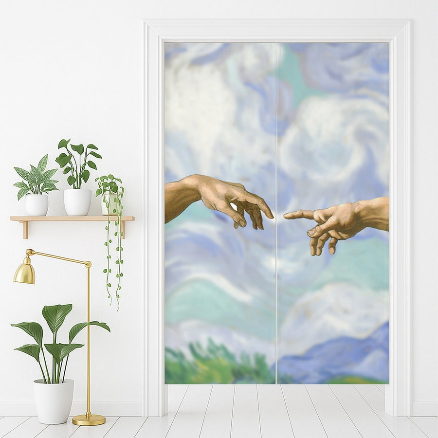 Feblilac Creation of Adam Door Curtain