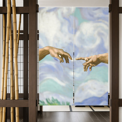 Feblilac Creation of Adam Door Curtain