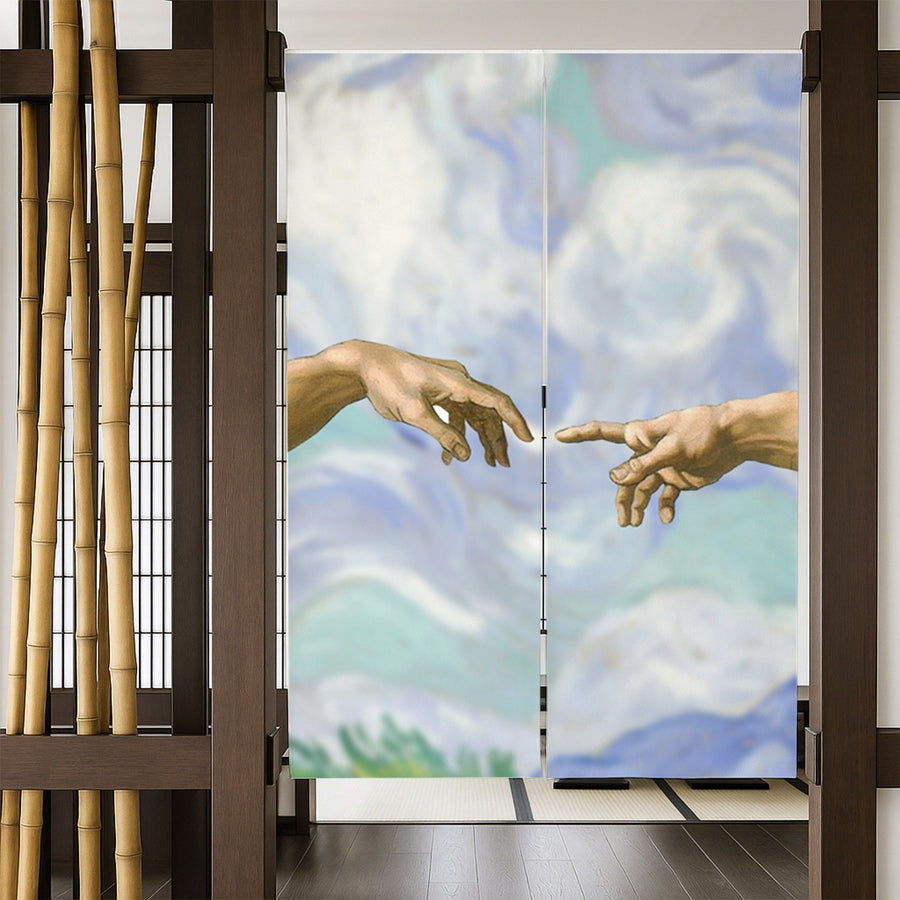 Feblilac Creation of Adam Door Curtain