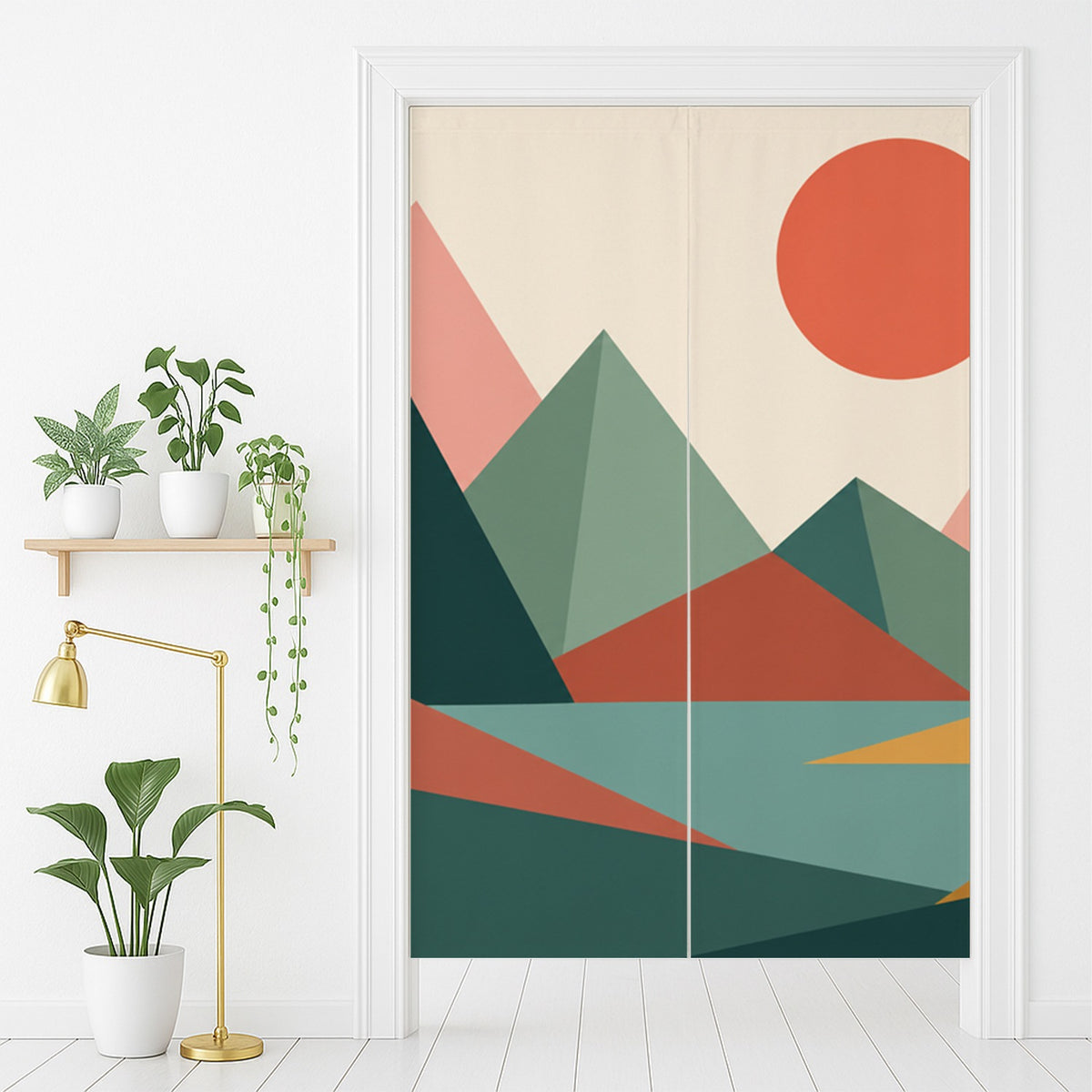 Feblilac Mountain Dive Door Curtain