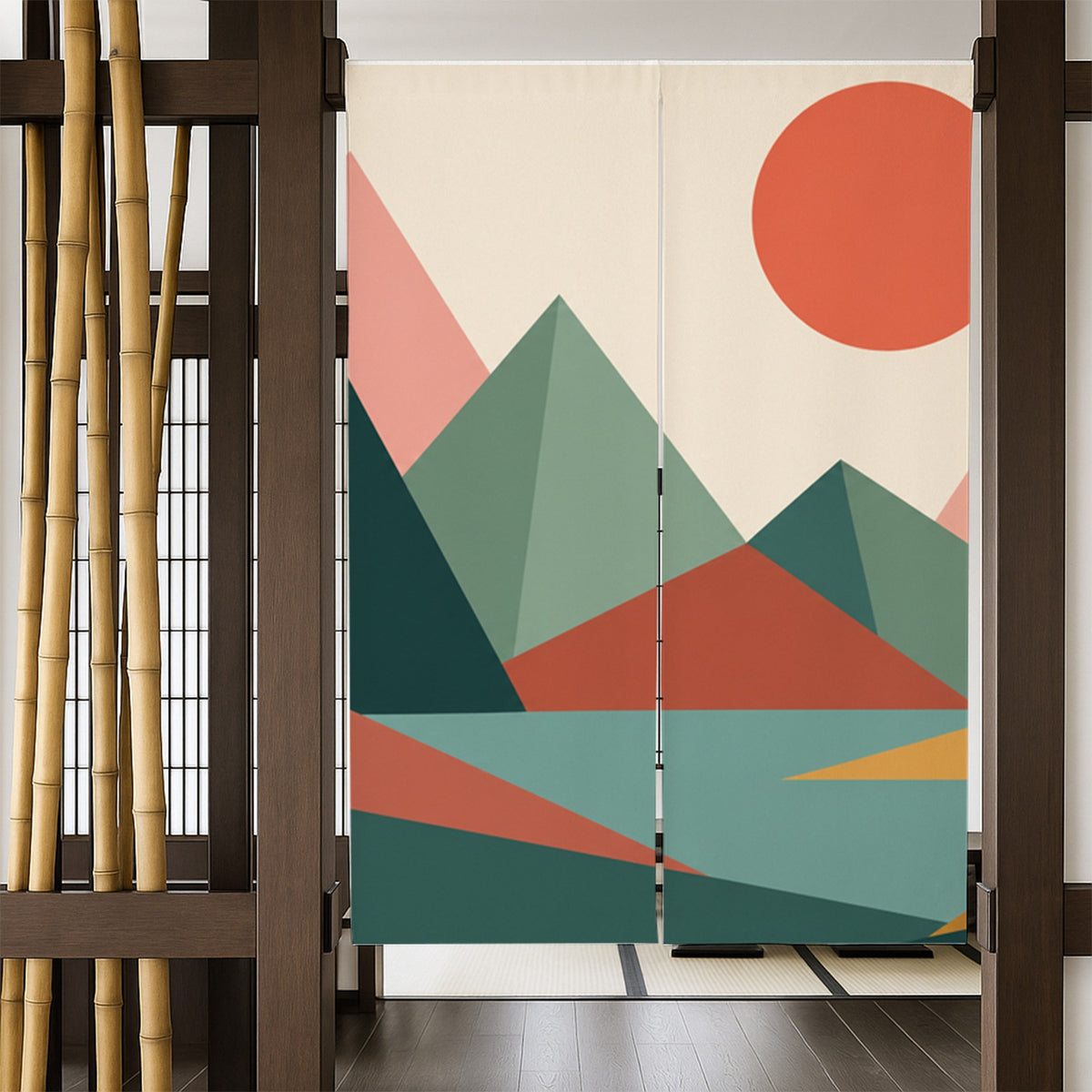 Feblilac Mountain Dive Door Curtain