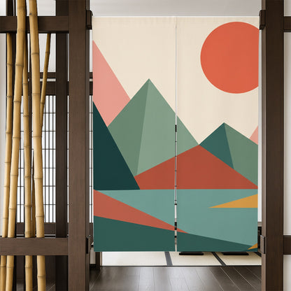 Feblilac Mountain Dive Door Curtain