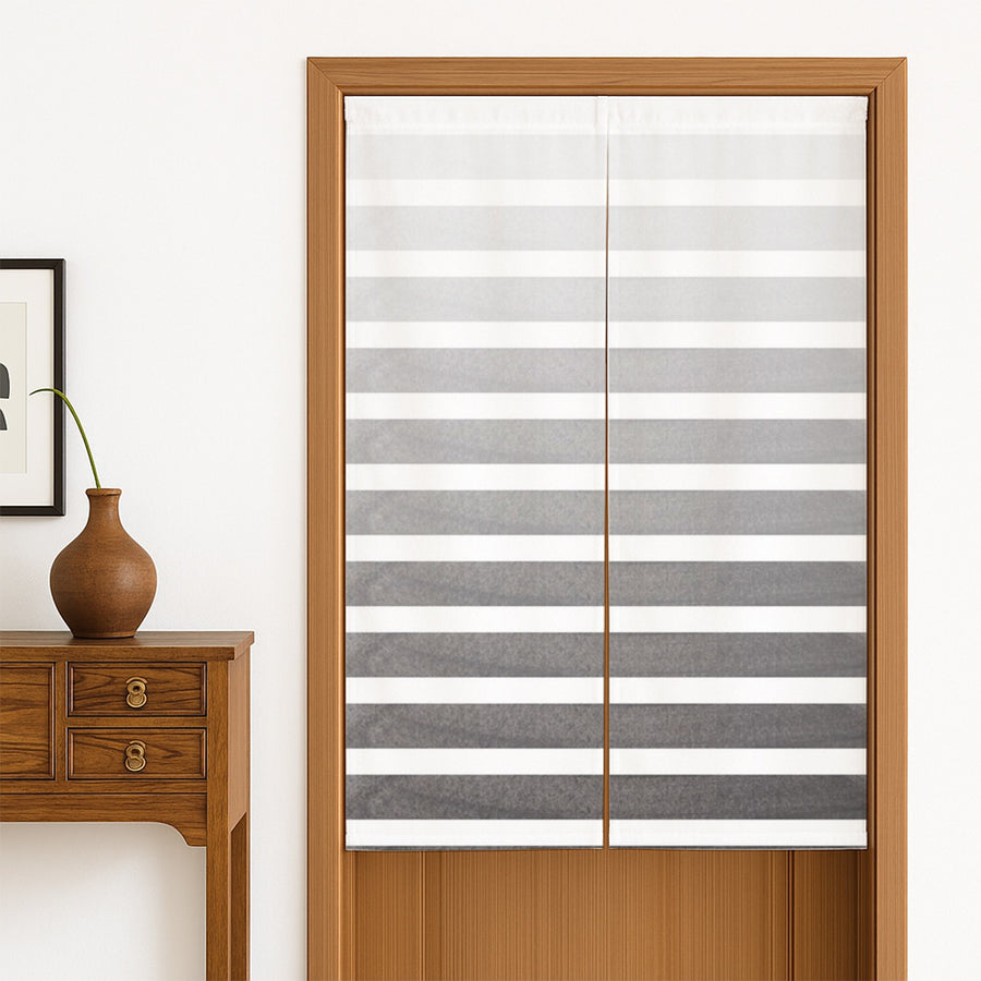 Feblilac Black Gradient Door Curtain