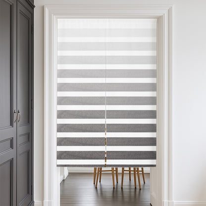 Feblilac Black Gradient Door Curtain
