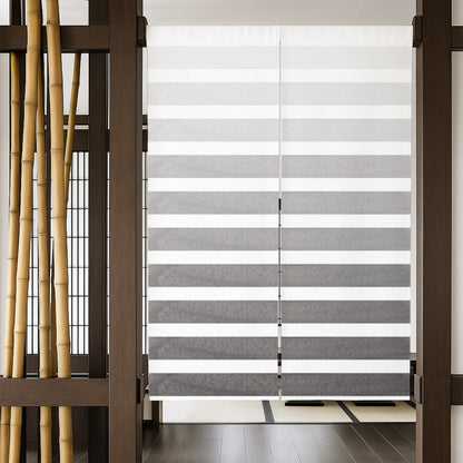 Feblilac Black Gradient Door Curtain