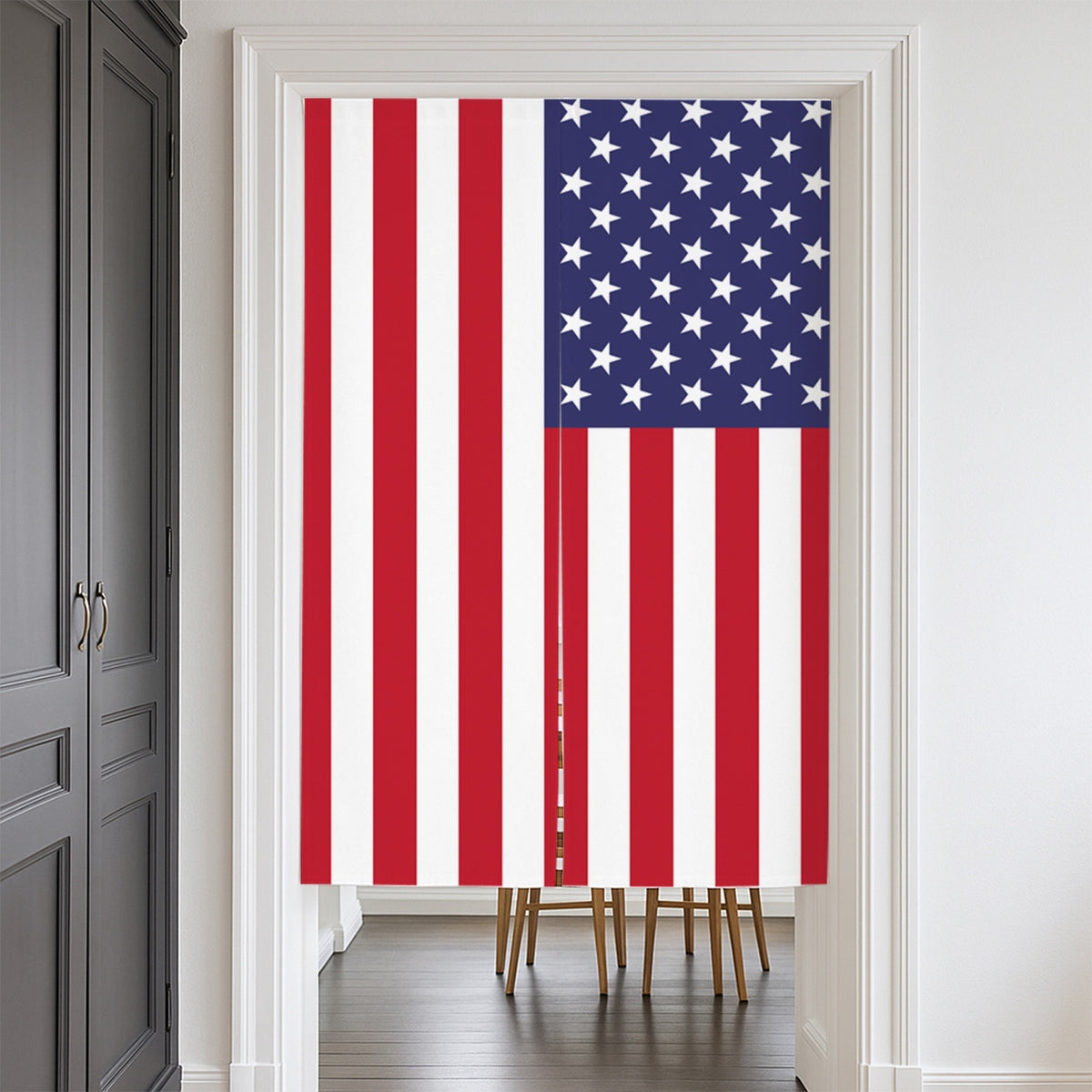 Feblilac American Flag Door Curtain