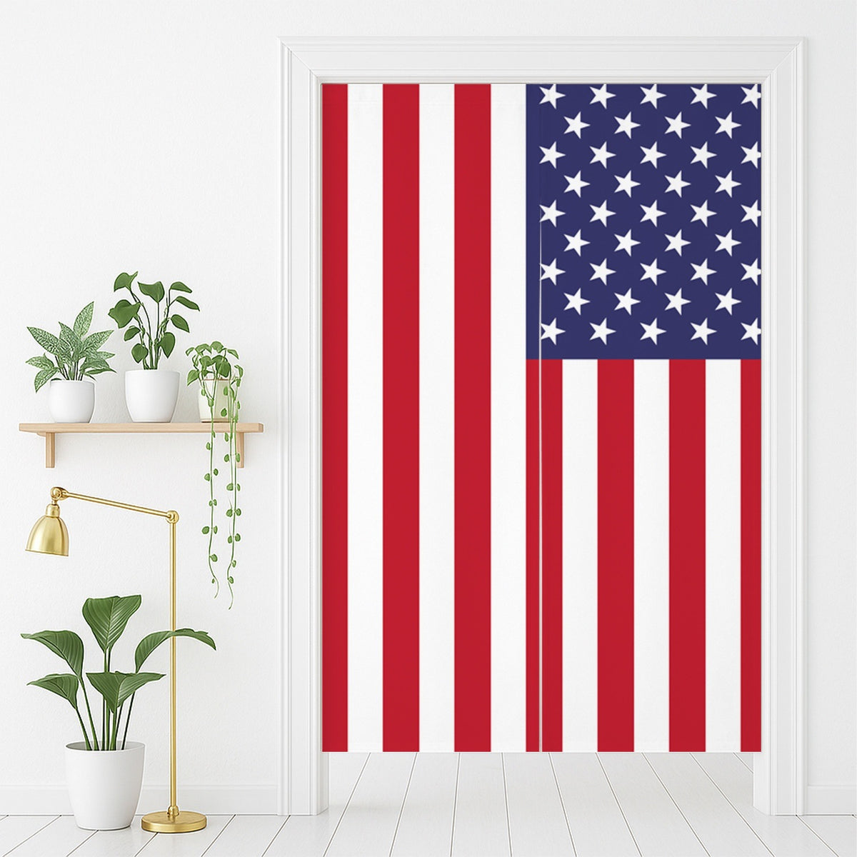 Feblilac American Flag Door Curtain