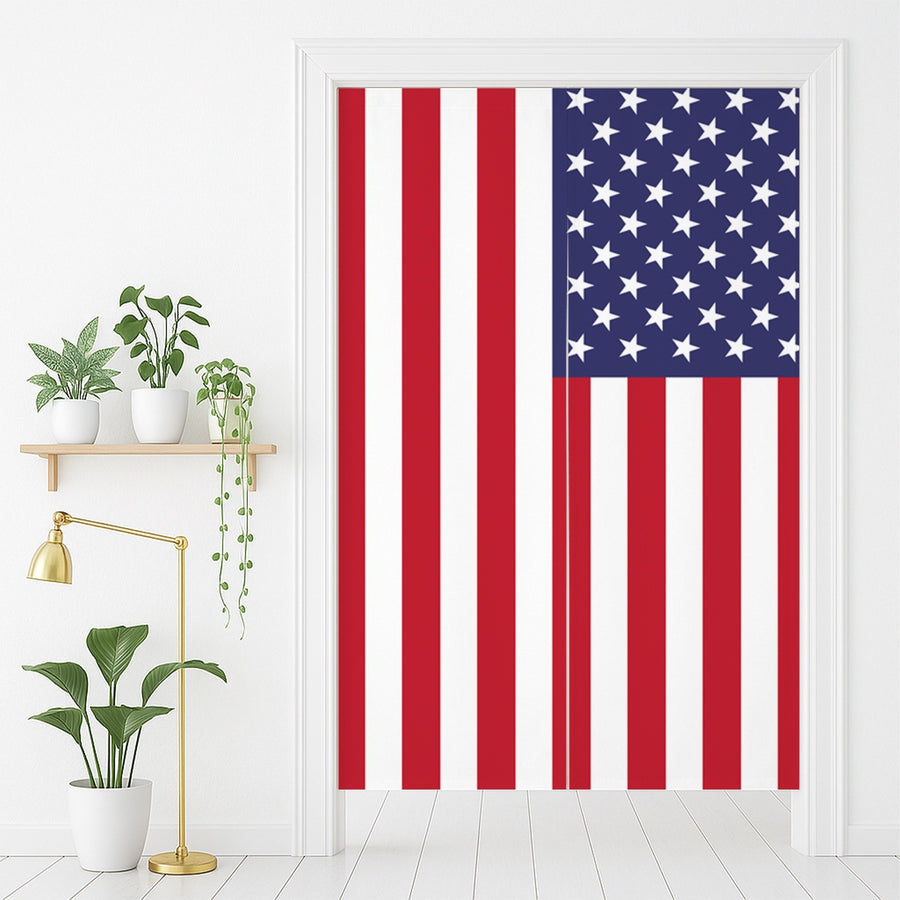 Feblilac American Flag Door Curtain