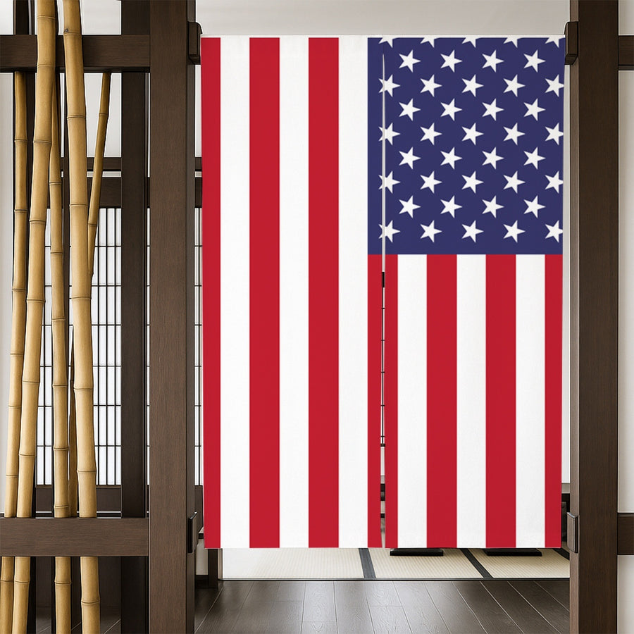 Feblilac American Flag Door Curtain
