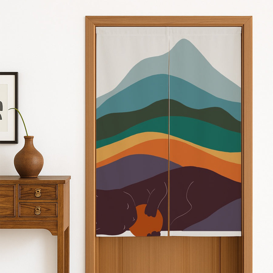 Feblilac Cat Mountain with Ball Door Curtain