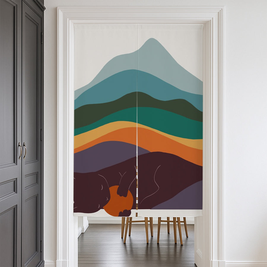 Feblilac Cat Mountain with Ball Door Curtain
