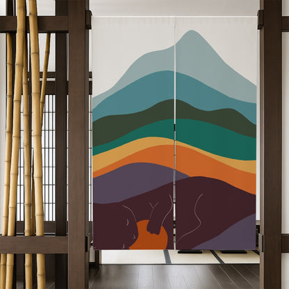 Feblilac Cat Mountain with Ball Door Curtain