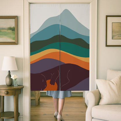 Feblilac Cat Mountain with Ball Door Curtain