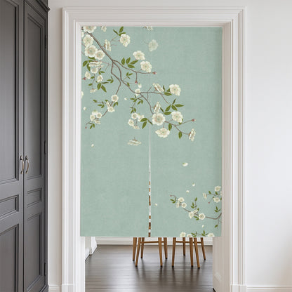 Feblilac Green Camellia Door Curtain