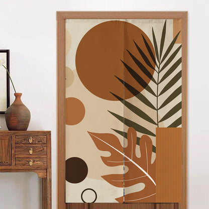 Feblilac Minimal Geometric Leaves Door Curtain
