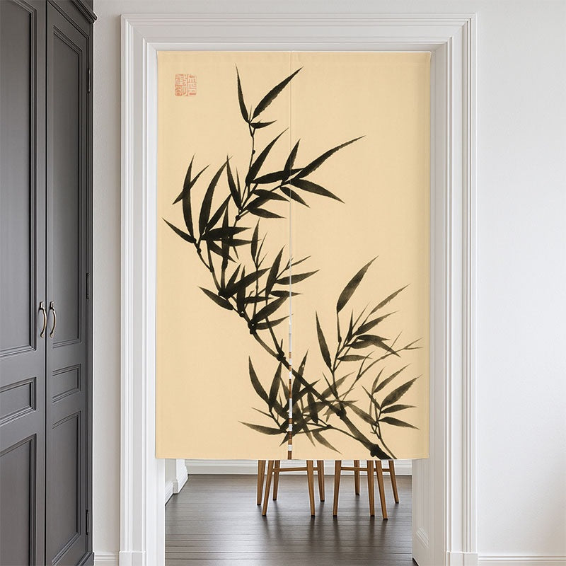 Feblilac Chinese Ink Bamboo Door Curtain
