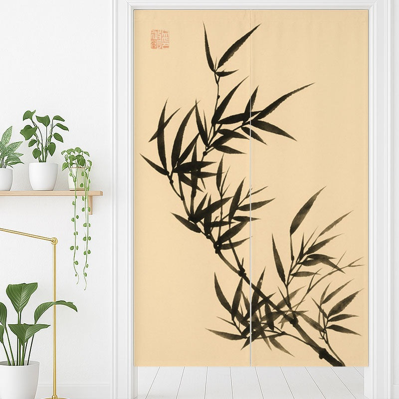 Feblilac Chinese Ink Bamboo Door Curtain