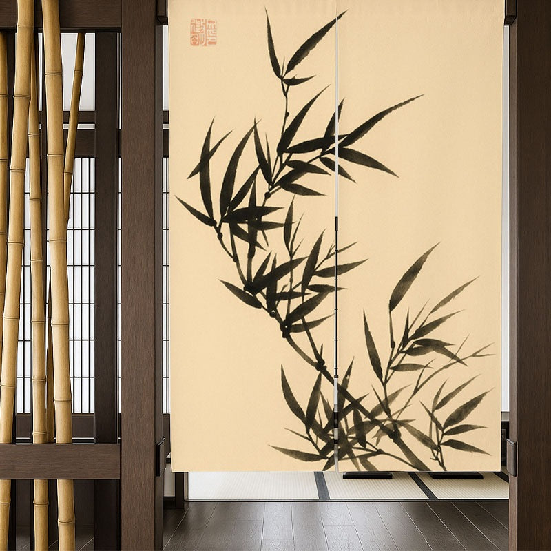 Feblilac Chinese Ink Bamboo Door Curtain