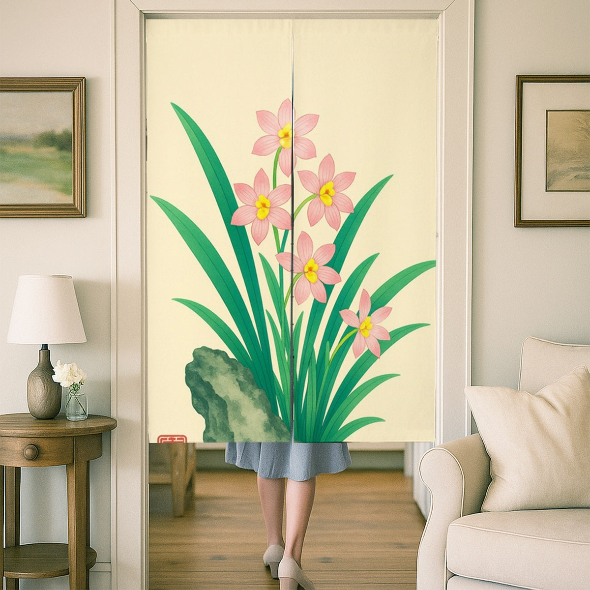 Feblilac Orchid Door Curtain