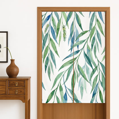 Feblilac Willow Leaves Door Curtain