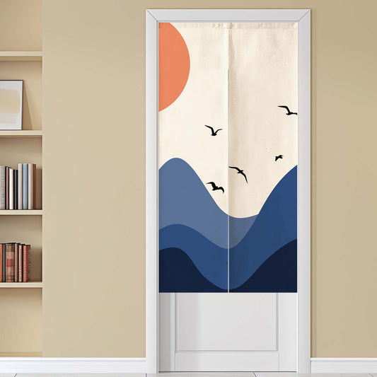Feblilac Mountain Swallow Door Curtain