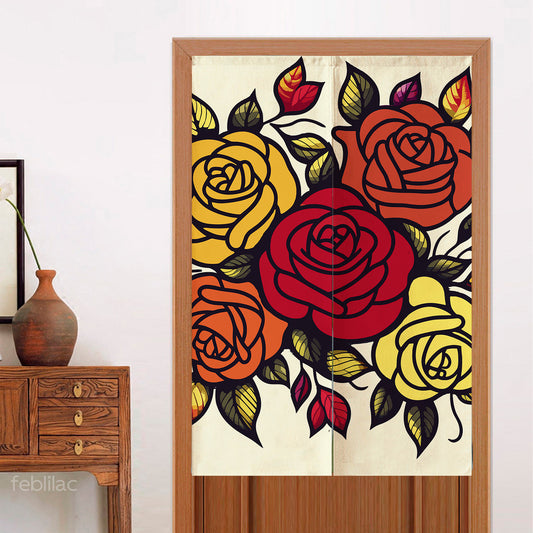 Feblilac Rose Bush Door Curtain