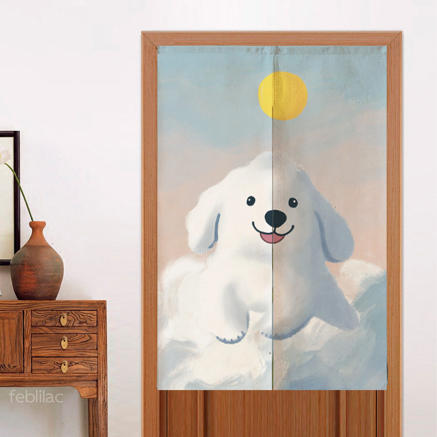 Feblilac Cloud Dog Door Curtain