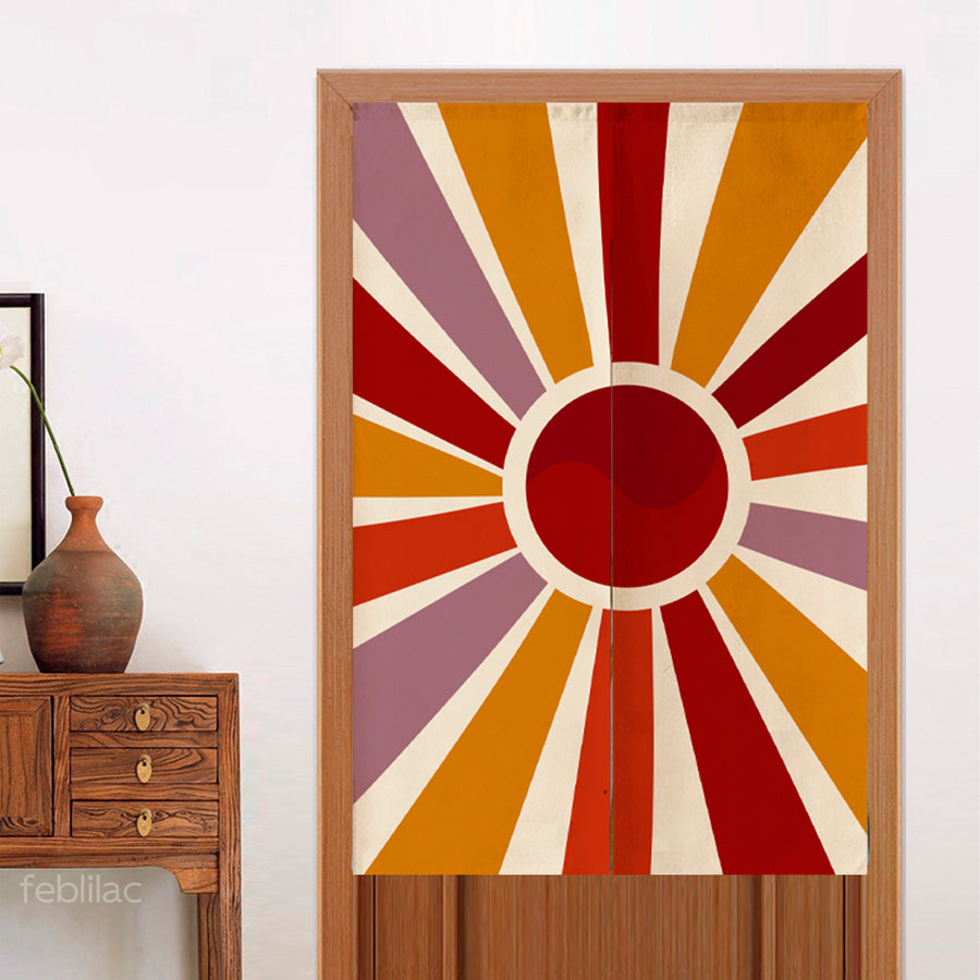 Feblilac Sun Rays Shining Door Curtain
