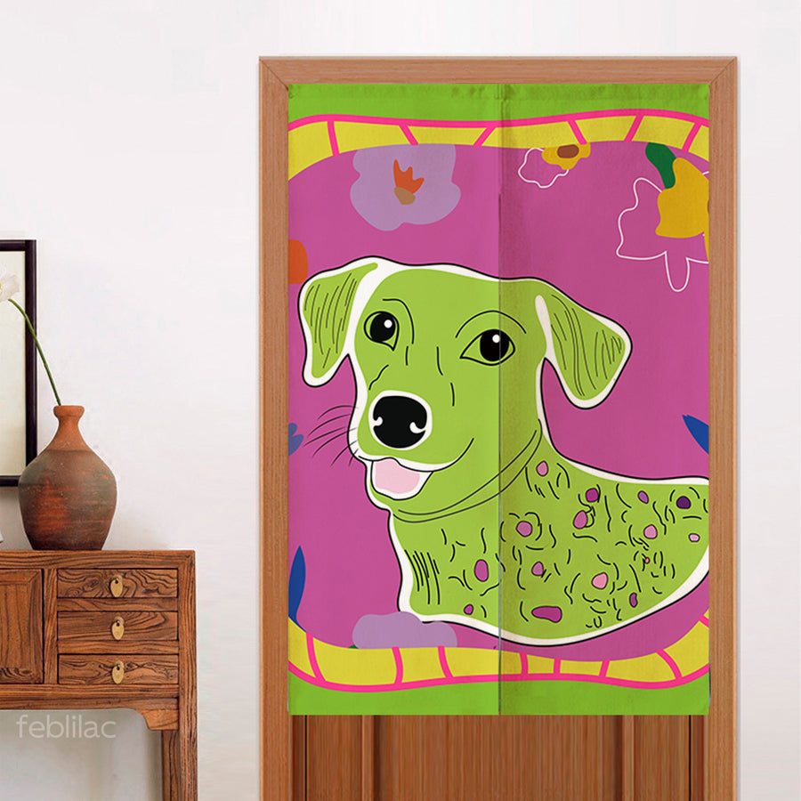 Feblilac Colorful Dog Door Curtain