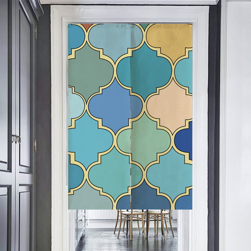 Feblilac Colorful Moroccan Pattern Door Curtain - view 2
