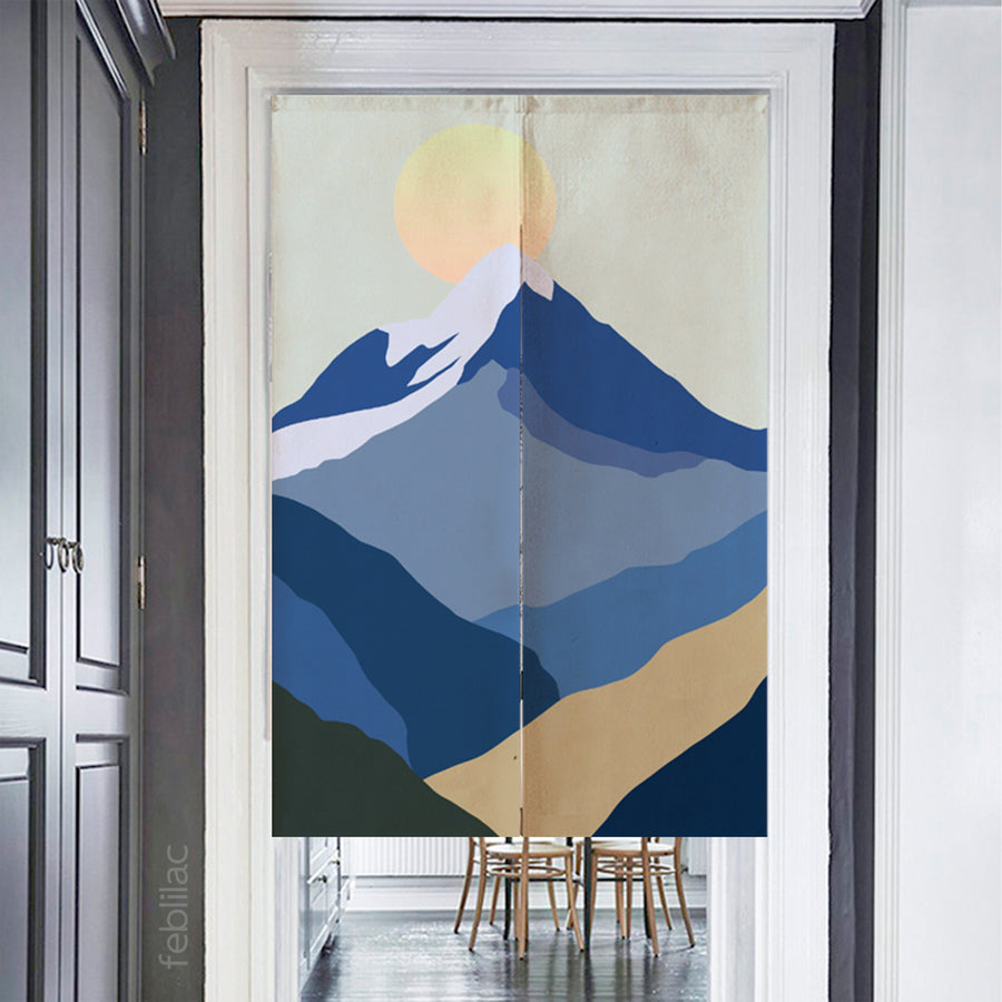 Feblilac the Snow Mountain of Sunrise Door Curtain - view 2