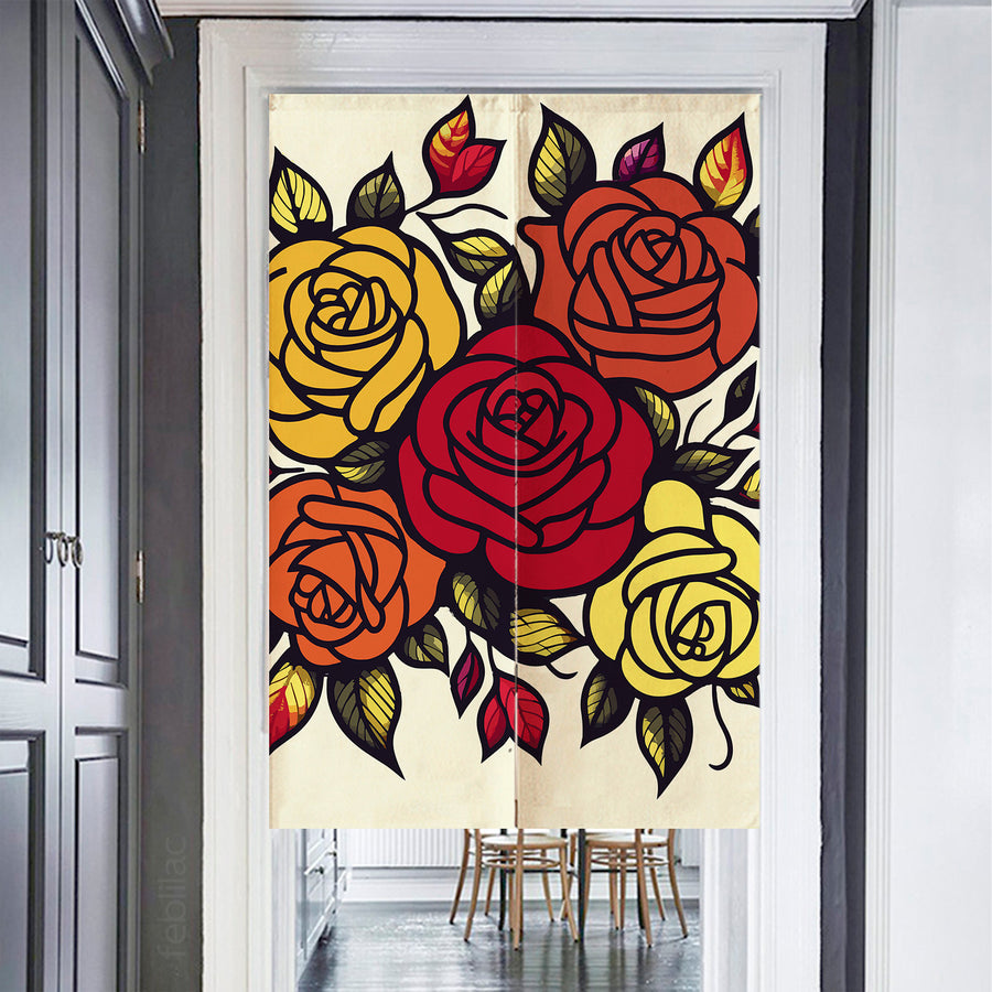 Feblilac Rose Bush Door Curtain - view 2