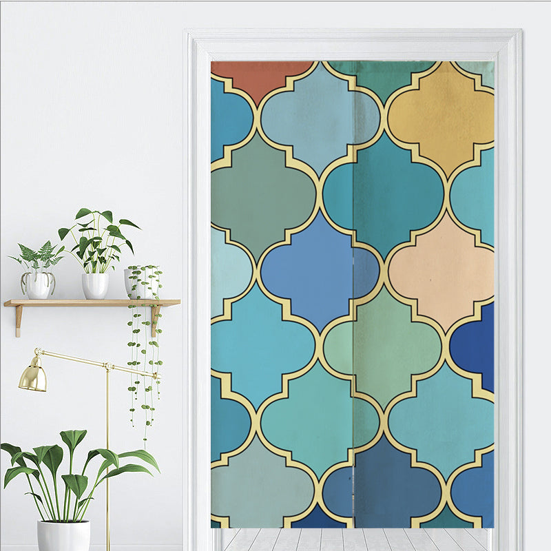 Feblilac Colorful Moroccan Pattern Door Curtain