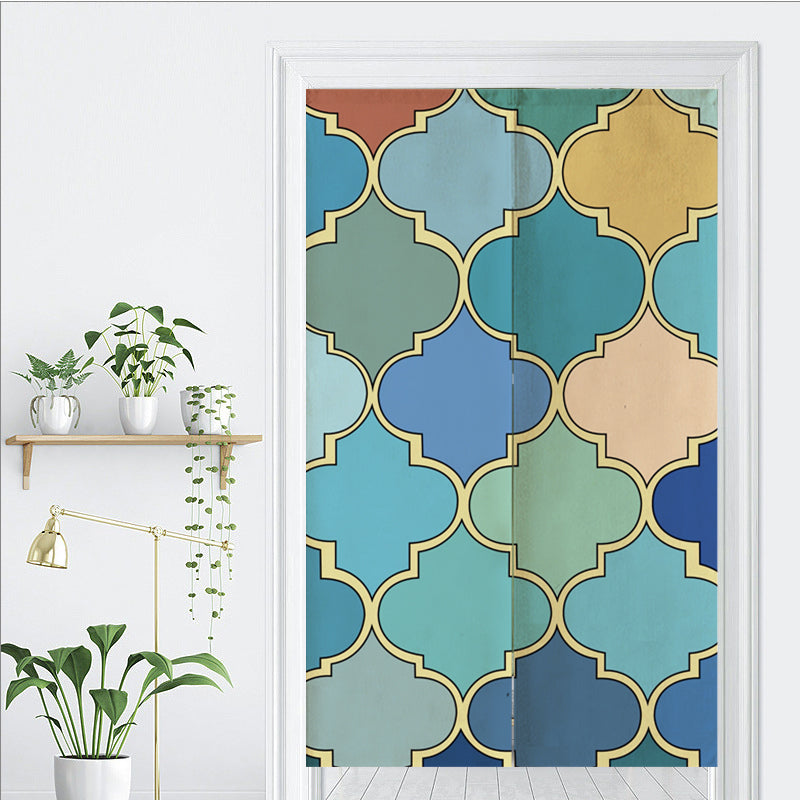 Feblilac Colorful Moroccan Pattern Door Curtain - view 3