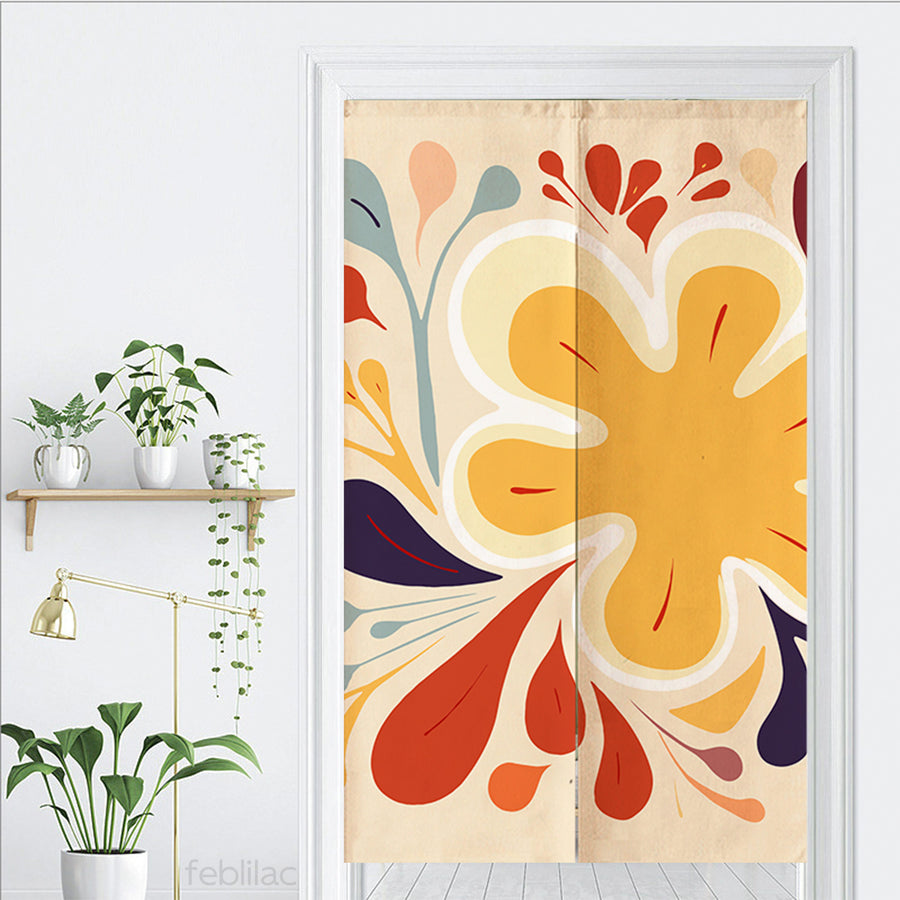 Feblilac Blooming Flower Door Curtain - view 3