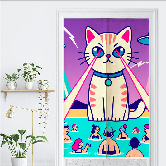 Feblilac Laser Cat Door Curtain