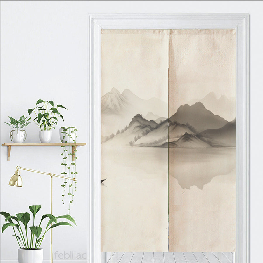 Feblilac Boat Landscape Door Curtain - view 2