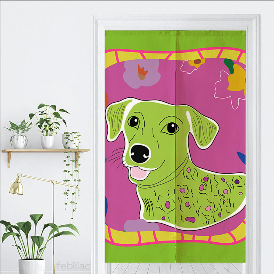 Feblilac Colorful Dog Door Curtain - view 3