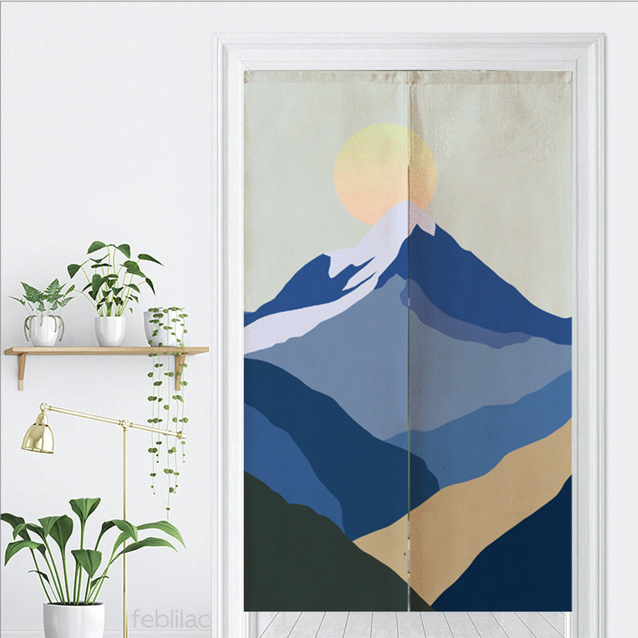 Feblilac the Snow Mountain of Sunrise Door Curtain - view 3