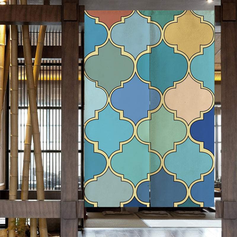 Feblilac Colorful Moroccan Pattern Door Curtain - view 4
