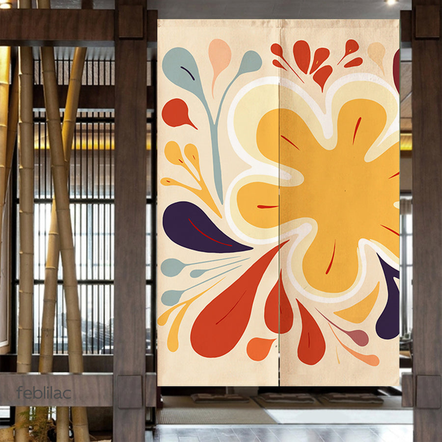 Feblilac Blooming Flower Door Curtain - view 4