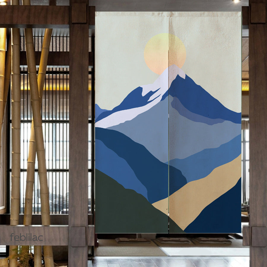 Feblilac the Snow Mountain of Sunrise Door Curtain - view 4